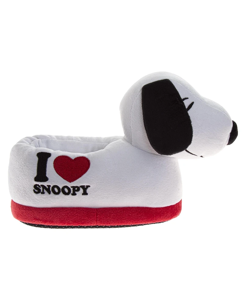 Snoopy Toddler Girls (5,7,9) Plush 3D Slippers