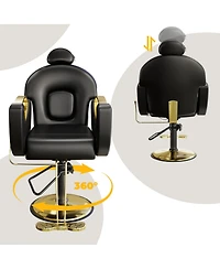 homfan Hydraulic Barber Salon Chair with Adjustable Height