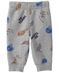 Carter's Boys' Go Team Football Fleece Layering Short-Sleeve Bodysuit, Jacket and Pants, 3-Piece Set