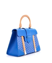 Pre-Owned Goyard Mm Saigon Top Handle Bag Coated Canvas with Leather