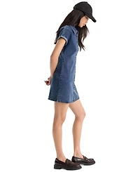 Good American Women's Collared Denim Polo Dress
