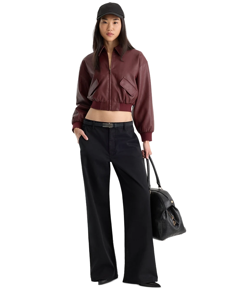Good American Women's Better Than Leather Collared Jacket