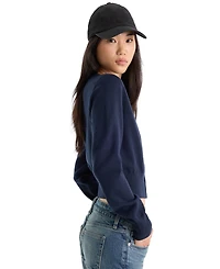 Good American Women's Fine Knit Crewneck Cardigan