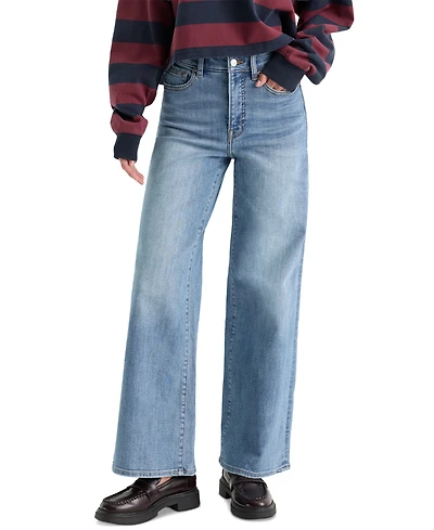 Good American Women's High-Rise Palazzo Ankle Jeans