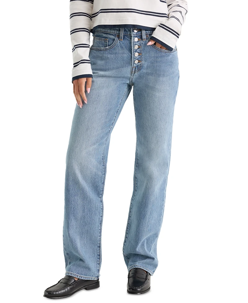 Good American Women's Vintage Mid-Rise Straight Jeans