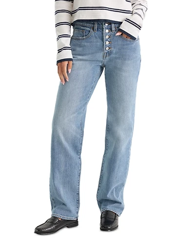 Good American Women's Vintage Mid-Rise Straight Jeans