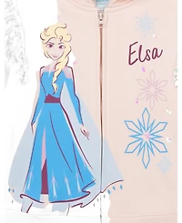 Frozen Girls Bambi Queen Elsa Zip-Up Hooded Sweatshirt