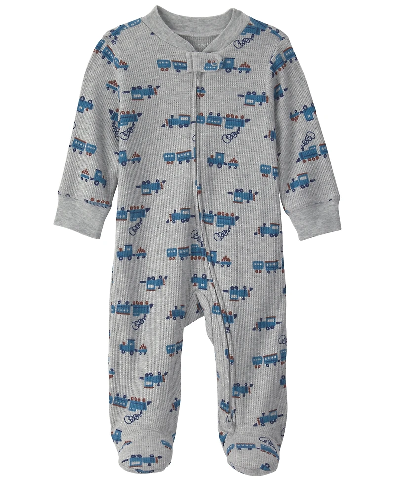 Carter's Baby Boys' Train 2-Way Zip Thermal Sleep & Play