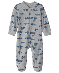 Carter's Baby Boys' Train 2-Way Zip Thermal Sleep & Play