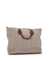Pre-Owned Gucci Medium Convertible Soft Tote Gg Coated Canvas with Leather