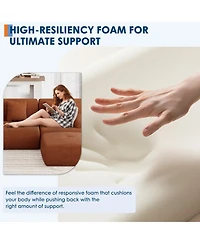 homfan Cozy Cloud-Like Loveseat Couch with Corduroy Fabric, Deep Seat Modular Sofa for Living Room, Bedroom, Small Spaces