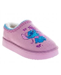Disney Little Girls Stitch Angel Plush Lined Slippers 2-13 Cozy Soft Warm Non Slip Sole Indoor Comfort