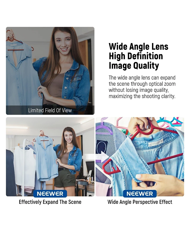 Neewer Ls-72 Camera Lens Accessory with 0.75X for select iPhone and Android mobile devices