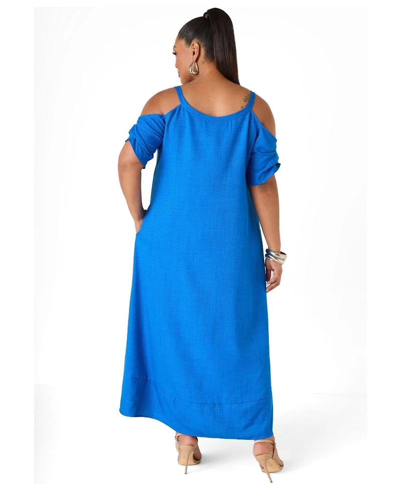Ashley Stewart Women's Cold Shoulder Maxi Dress