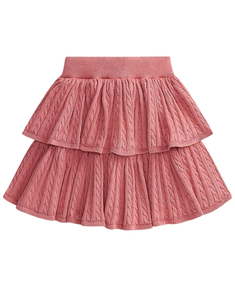 Polo Ralph Lauren Girls' 2T-6X Mini-Cable Tiered Cotton Skirt