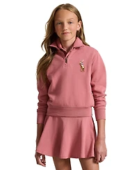 Polo Ralph Lauren Girls' 7-16 Quarter-Zip Long-Sleeve Sweatshirt