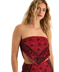 Nasty Gal Women's Hand Embellished Hanky Hem Top