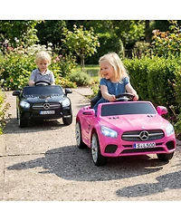 Gymax Licensed Mercedes-Benz Sl R231 Kids Ride on Car 12V Electric Vehicle with Music