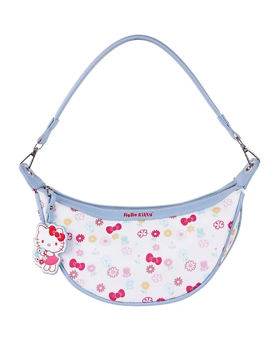 Sanrio Hello Kitty Floral Print Top Zip Shoulder Bag