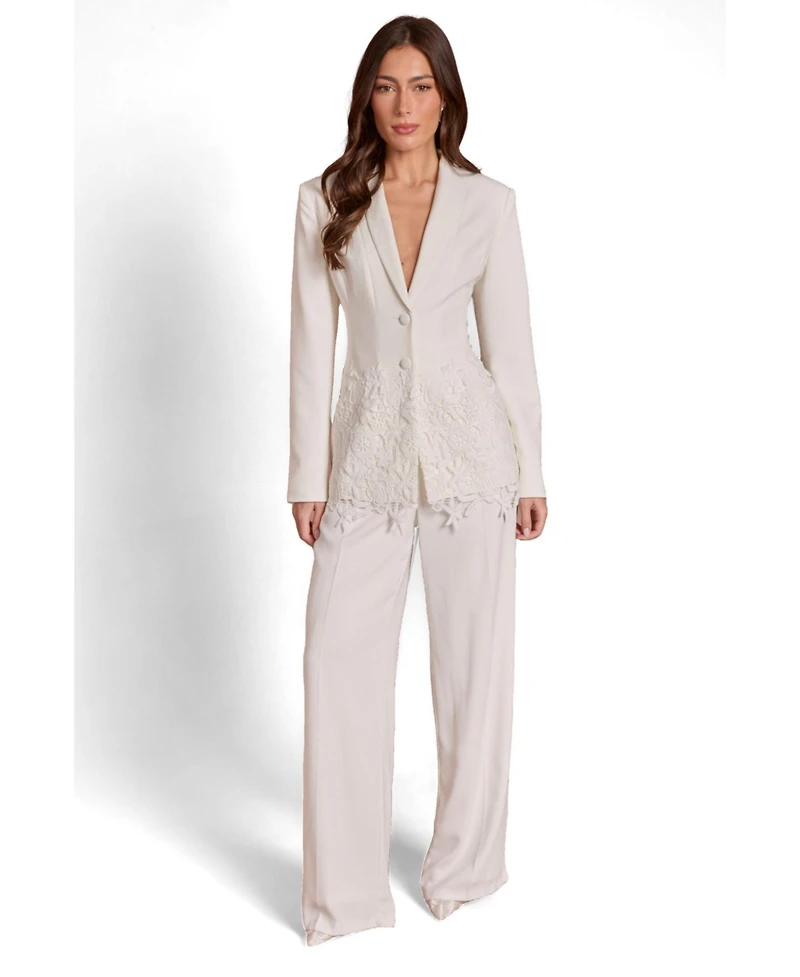 Coast Women's Longline Floral Embroidered Blazer