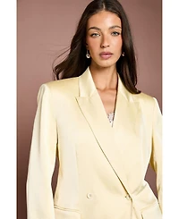 Coast Women's Tailored Double-Breasted Satin Blazer