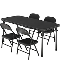 gaomon 5-Piece Kids Folding Table and Chairs Set - Activity & Dining Furniture for Boys Girls, Ideal Daycare or Playroom