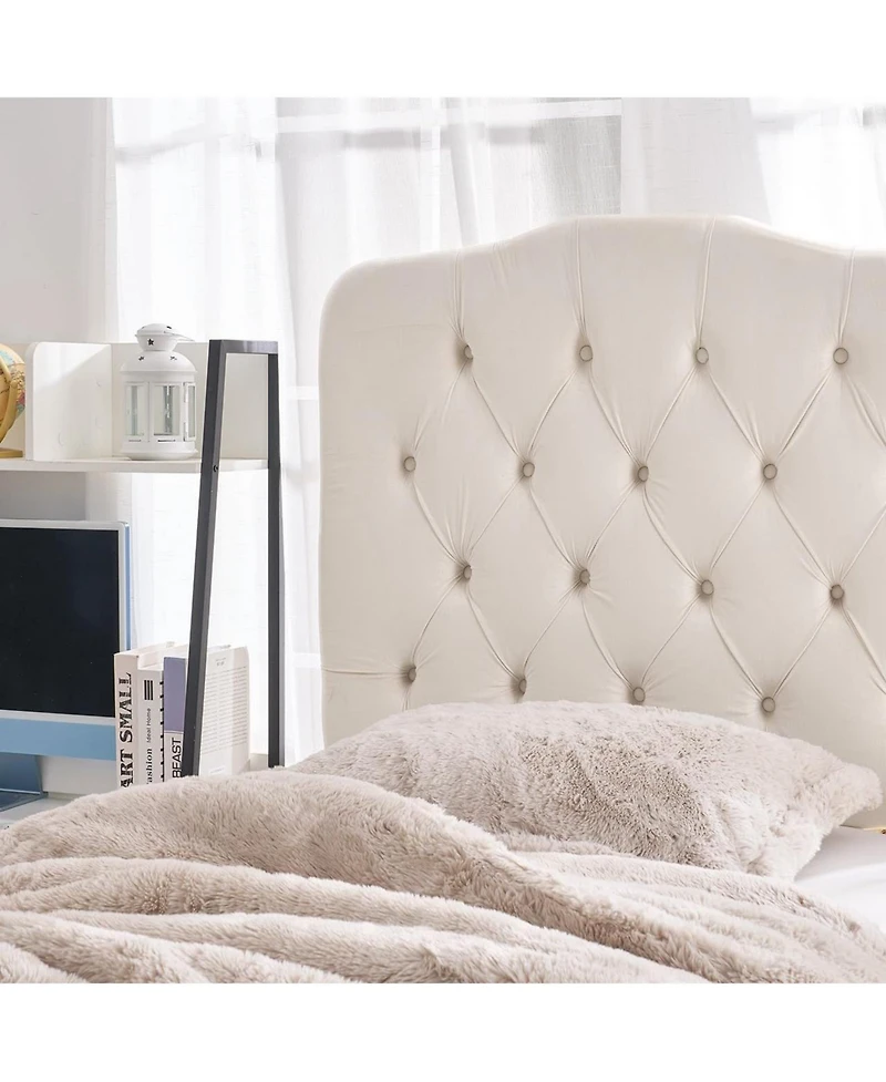 DormCo Tavira Allure Right Side Outlet Headboard - Diamond Tufted