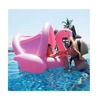 Aofar Flamingo Inflatable Pool Float Sunshade Ring