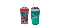 Nuby Snack N' Sip 2 in 1 Snack and Drink Cup, 2 Pack