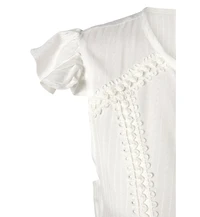 Lascana Women's Crochet Ruffle Trim Dress