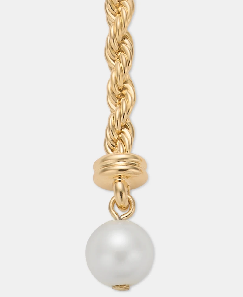 Lauren Ralph Lauren Imitation Pearl Rope Chain Linear Drop Earrings