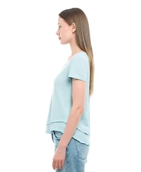 Wilt Woemn's Short Sleeve Mock Layer Tee