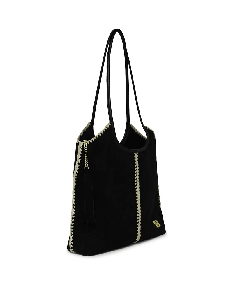 Belle & Bloom Women's Back To Friends Suede Shopper