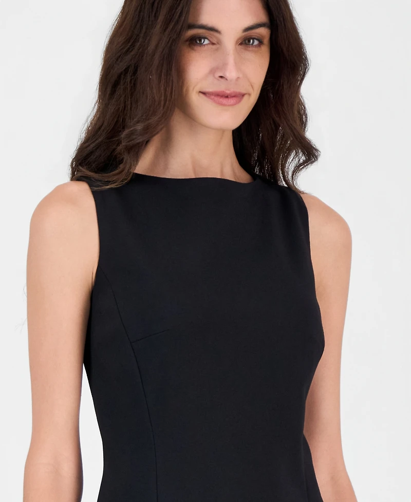 Kasper Petite Boat Neck Princess Seam Sleeveless Dress