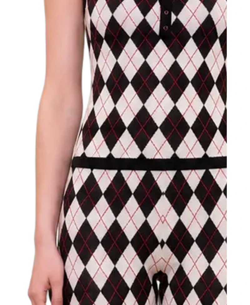 Pcfg Women's Daydreamers Argyle Knit Mini Short