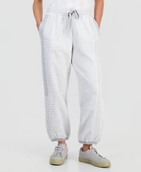 And Now This Petite Crochet-Trim Drawstring Joggers, Macy's Exclusive