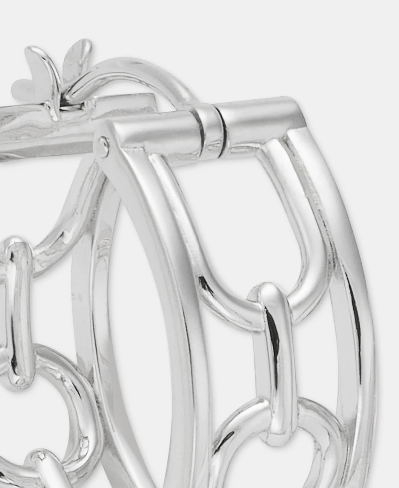 Lauren Ralph Lauren Small Watch Fob Hoop Earrings, 0.8"