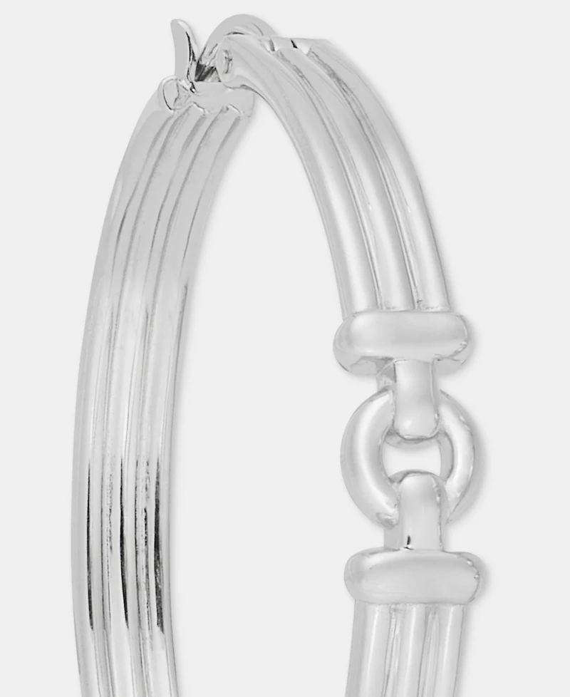 Lauren Ralph Lauren Medium Ribbed Hoop Earrings, 1.43"
