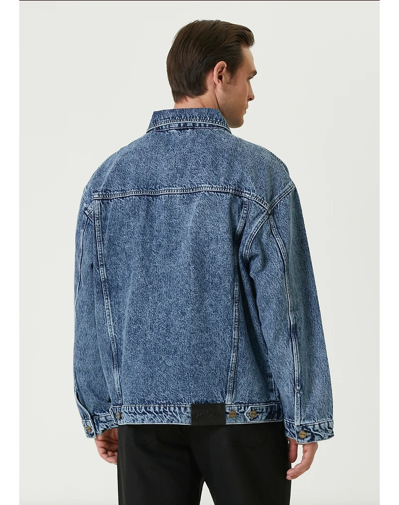 Pcfg Men's Free Heaven Destroyed Cotton Denim Jacket