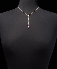 Givenchy Crystal Pear-Shape Lariat Necklace, 16" + 3" extender