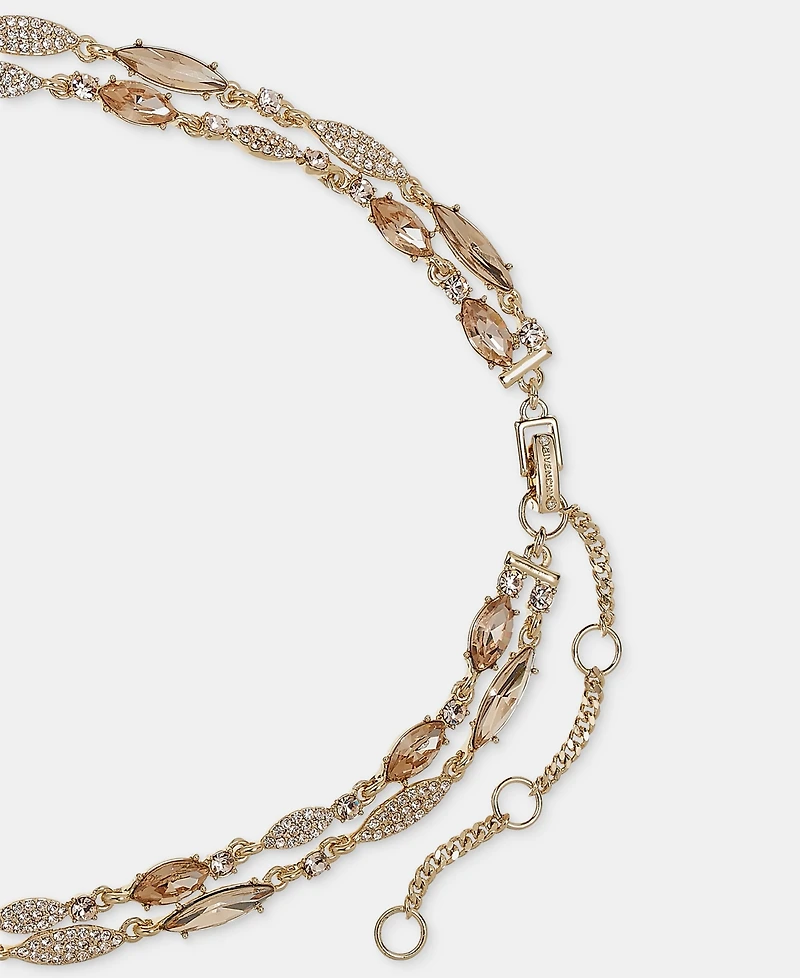 Givenchy Crystal Layered Collar Necklace, 16" + 3" extender