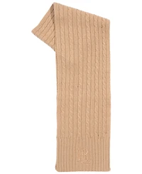 Lauren Ralph Core Cable Logo Scarf