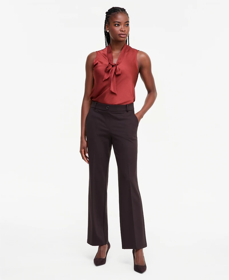 Kasper Petite Modern Compression Slim-Leg Pants