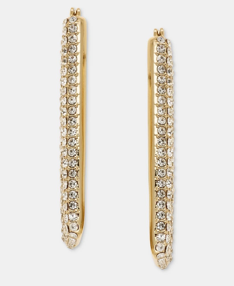 Karl Lagerfeld Paris Pave Square Hoop Earrings