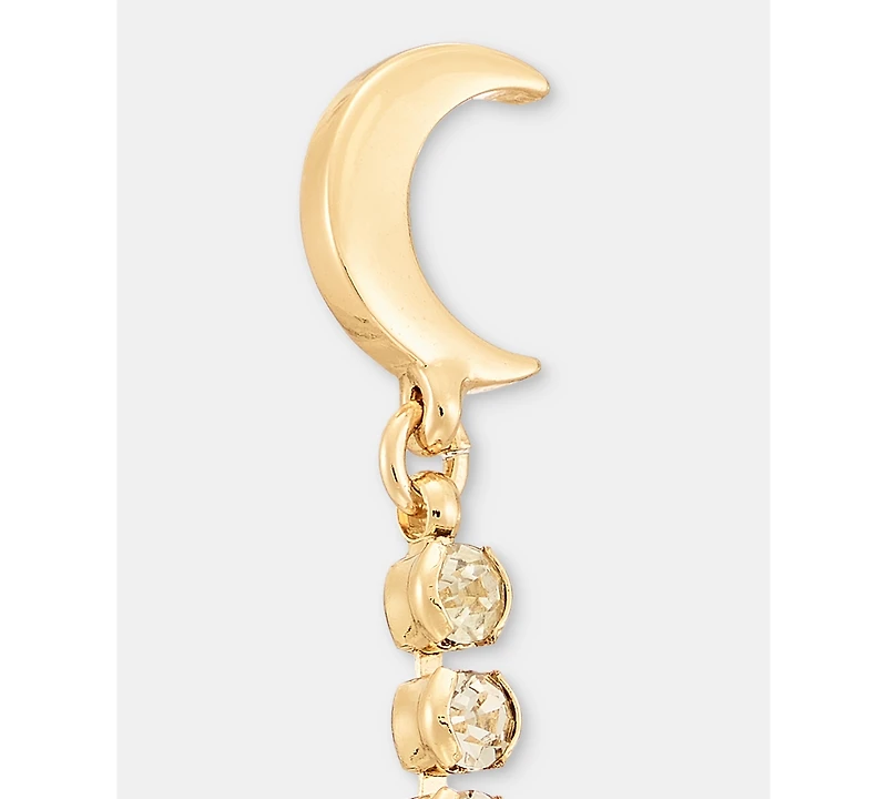 Karl Lagerfeld Paris Crystal Star & Moon Linear Drop Earrings