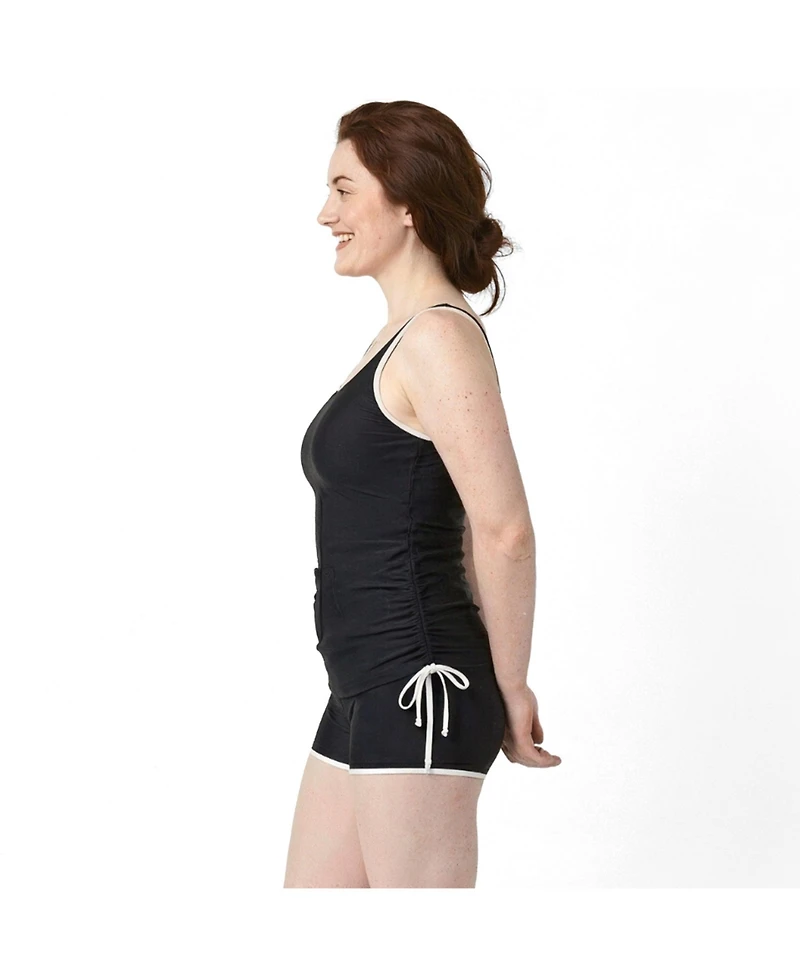 Calypsa Women's Maya Tankini Swim Top With Removable Cups