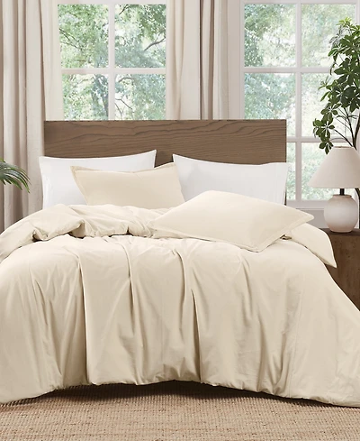 Brooklyn Loom Matte Cotton Velvet 3-Piece Duvet Cover Set