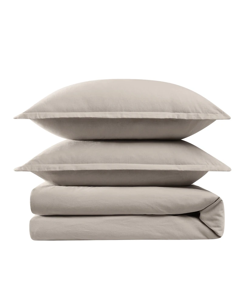 Brooklyn Loom Matte Cotton Velvet 3-Piece Comforter Set, King