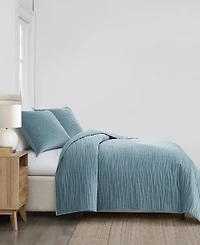 Royal Velvet Wavy Cotton Matte 3-Piece Quilt Set