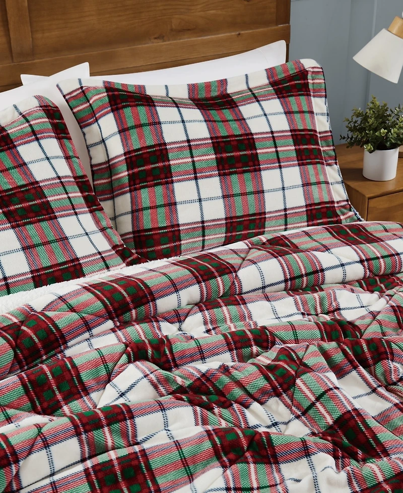 Truly Soft Cuddle Warmth Marlon Plaid -Piece Comforter Set